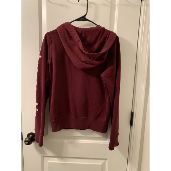 Abercrombie Boys Active Wear Full Zip Sweatshirt Hoodie Size XL Burgundy - Picture 8 of 10